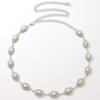 Elegant Metal Waist Belt For Women With Pearl Inlay And Lobster Clasp For Party Wear