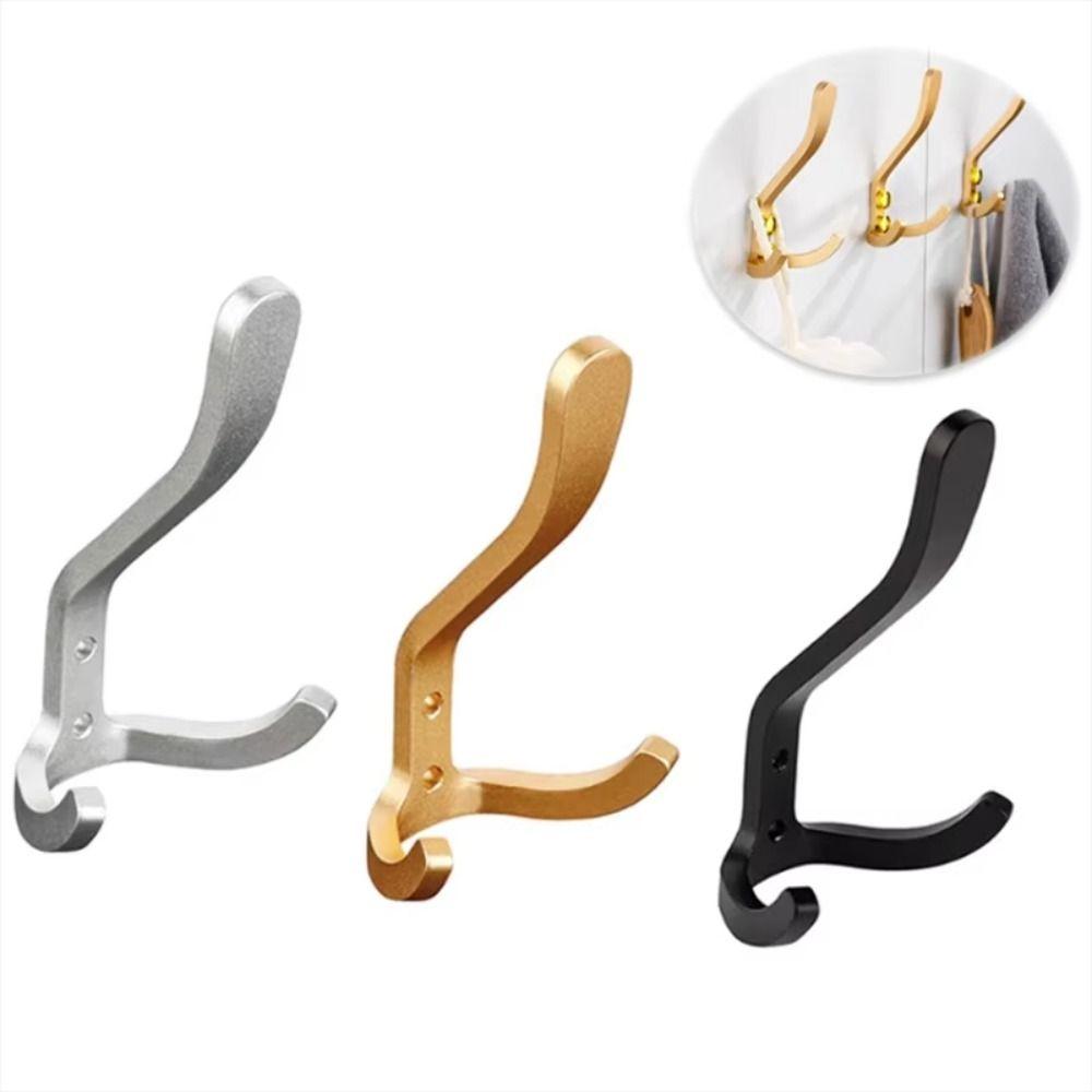 Waterproof Hanging Key Holder Black Golden Silver Coat Rack Door Hanger Robe Hook  Kitchen
