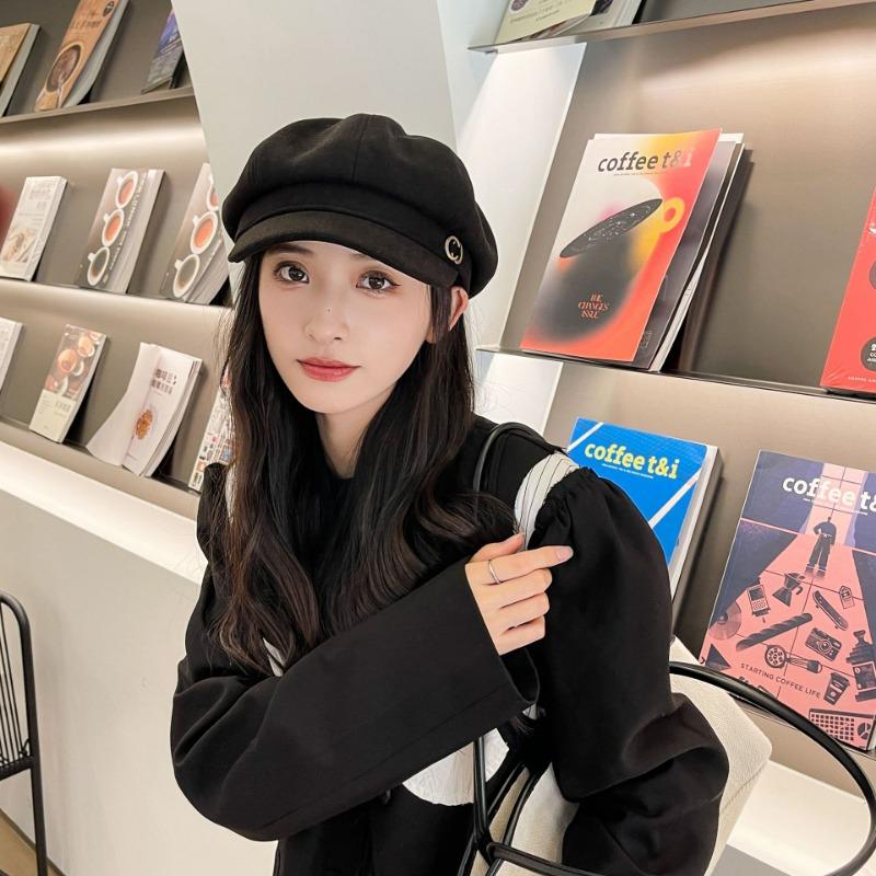 Шляпа женская осенне-зимняя ретро восьмиугольная шляпа модная универсальная шляпа художника газетчика интернет-знаменитости модная кепка