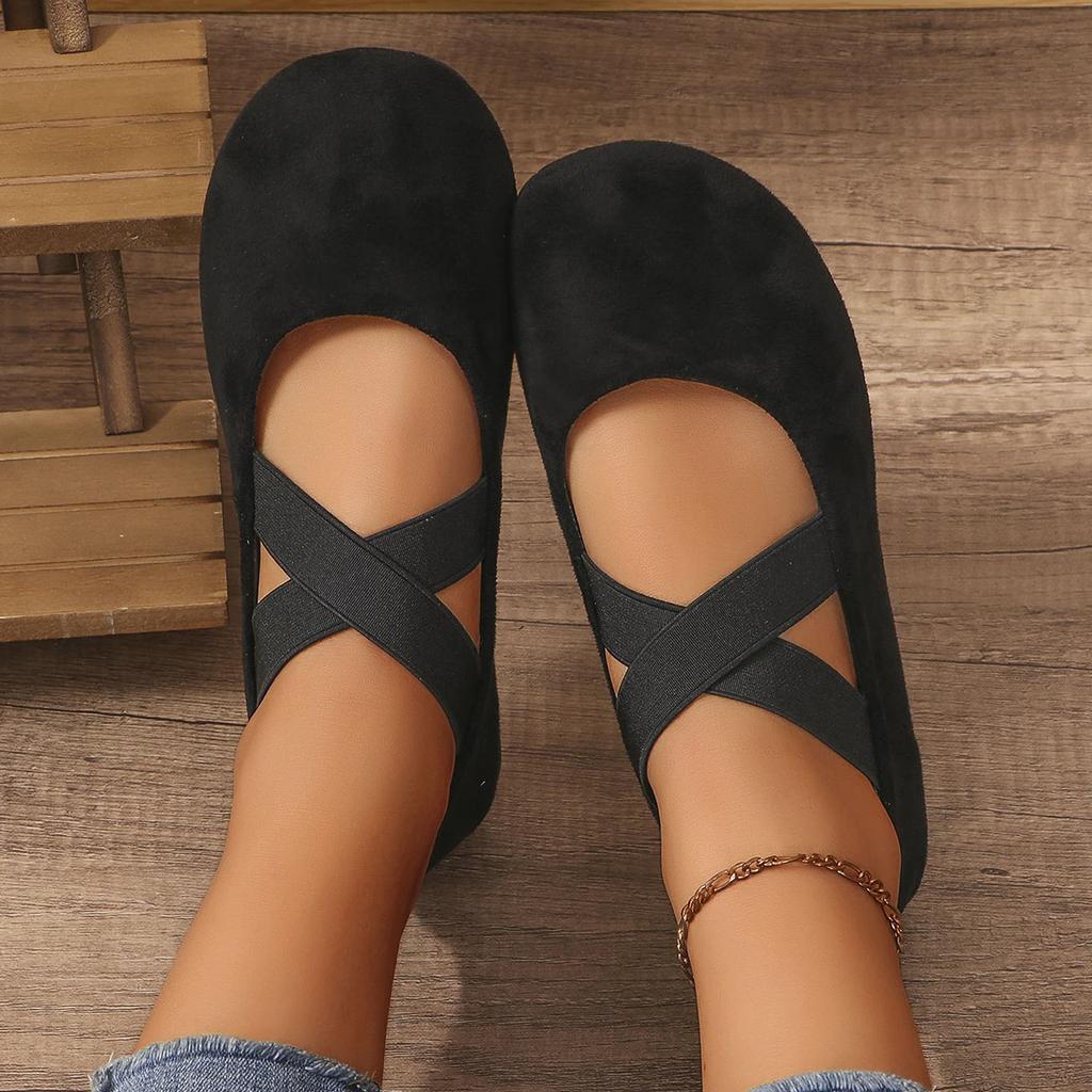 Женские туфли с круглым носком, большие размеры, однотонные вязаные туфли, повседневные дышащие балетки, черные женские мокасины Zapatos De Mujer