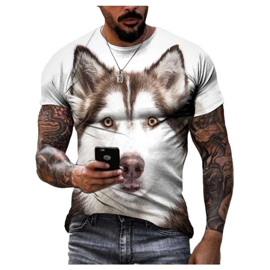 3D Casual Dog Print T Shirt Men Women Summer Animal Tee Man O Neck Short Sleeve Loose Tops Breathable Couples T Shirts