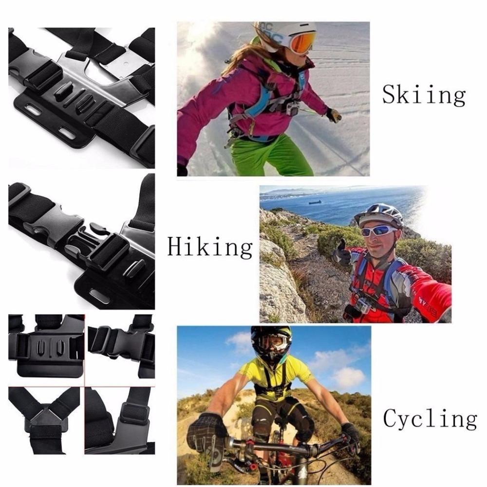 Нагрудный ремень-крепление для Gopro Hero 12 11 9 8 7 6 5+ 4 Xiaomi Yi 4K Action Camera, Нагрудный ремень для insta360, Спортивные аксессуары