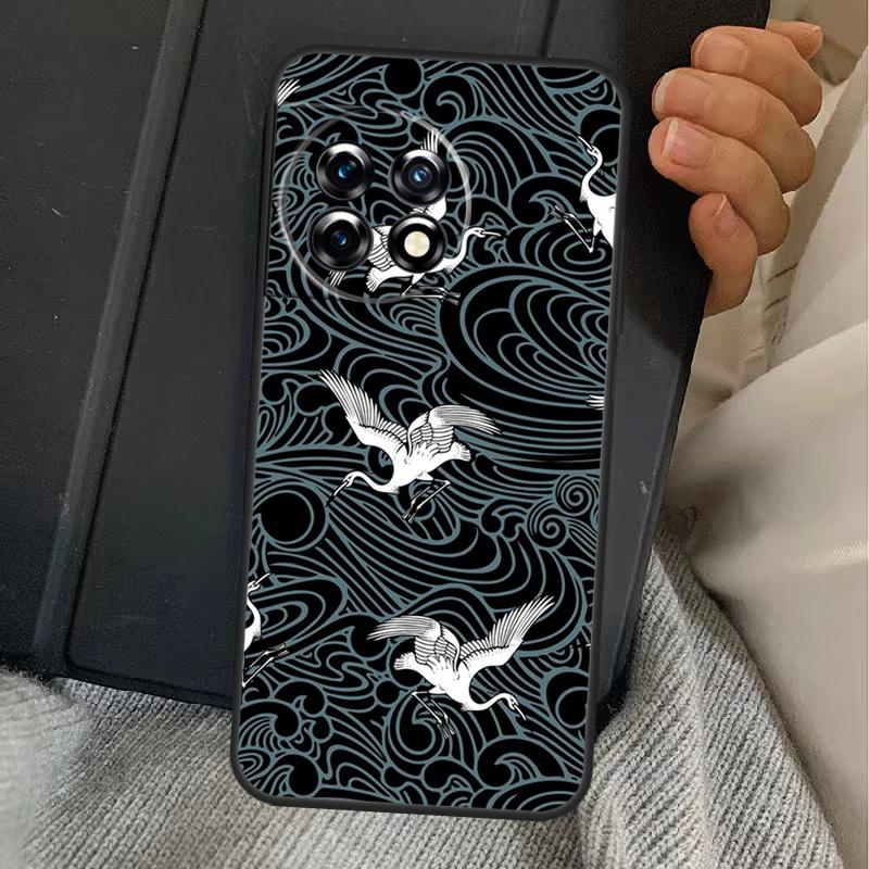 Чехол Art Crane Waves для OnePlus Nord 5 CE 2 3 4 Lite N20 N30 OnePlus 15 13 12 11 10T 10R 12R 13R 13T