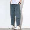 Ретро хлопково-льняные повседневные брюки в японском стиле, мужские больших размеров, свободные брюки-морковки с зауженными штанинами в китайском стиле, тонкие длинные льняные брюки