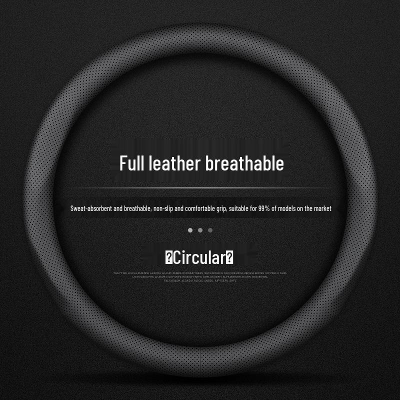 Premium Genuine Leather Steering Wheel Cover for Buick: Excelle, Regal, LaCrosse, Envision, Velite, Verano, GL6