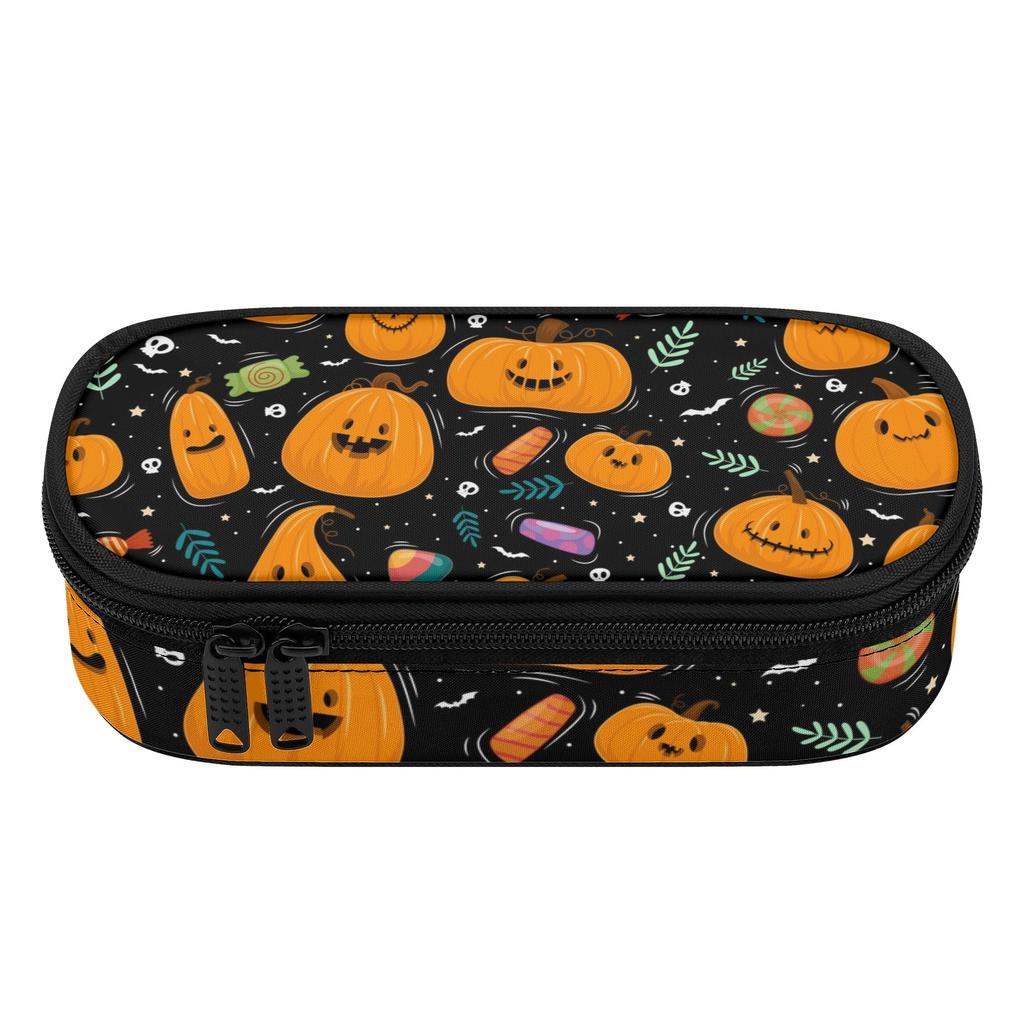 Pen Case Wear Resistant Polyester Portable Secure Zipper Closure with Main Compartment Mesh Pocket and Pen Slots for Students