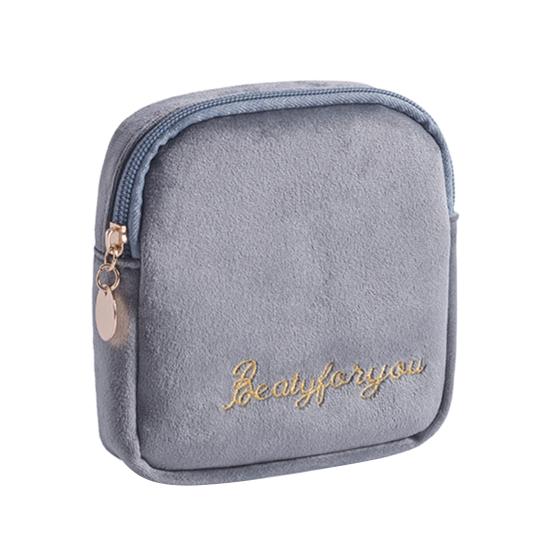 Плюшевая вышивка женская косметика гигиенический кошелек сумка для хранения контейнер