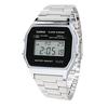 Standard Digital Unisex Digital Watch A158WEA-1JF Silver/Black Women's