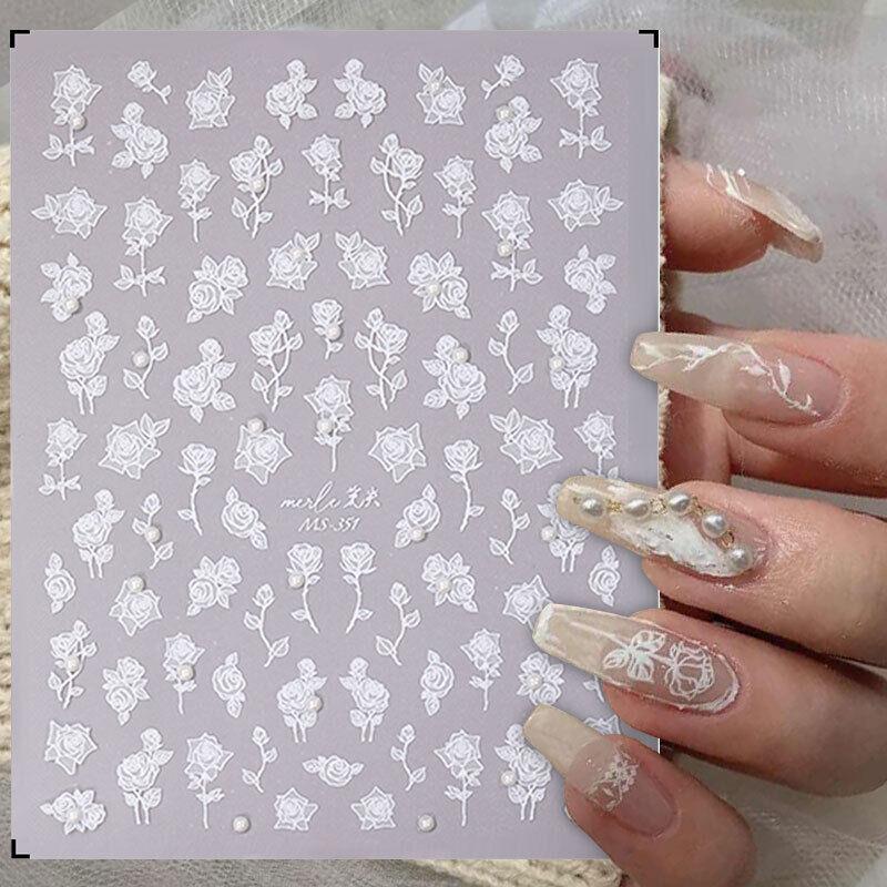 Наклейки для дизайна ногтей-бабочки 5D бронзовое серебро Аврора лазерное украшение для ногтей своими руками