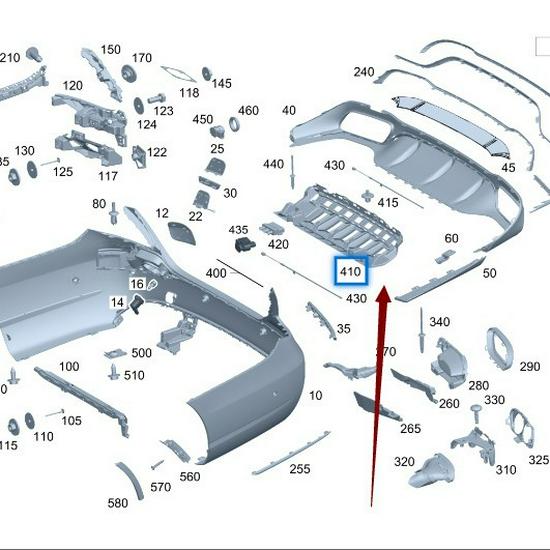 Rear Bumper Bracket & Liner for Mercedes-Benz W213 E260/E300 (A2138854301)