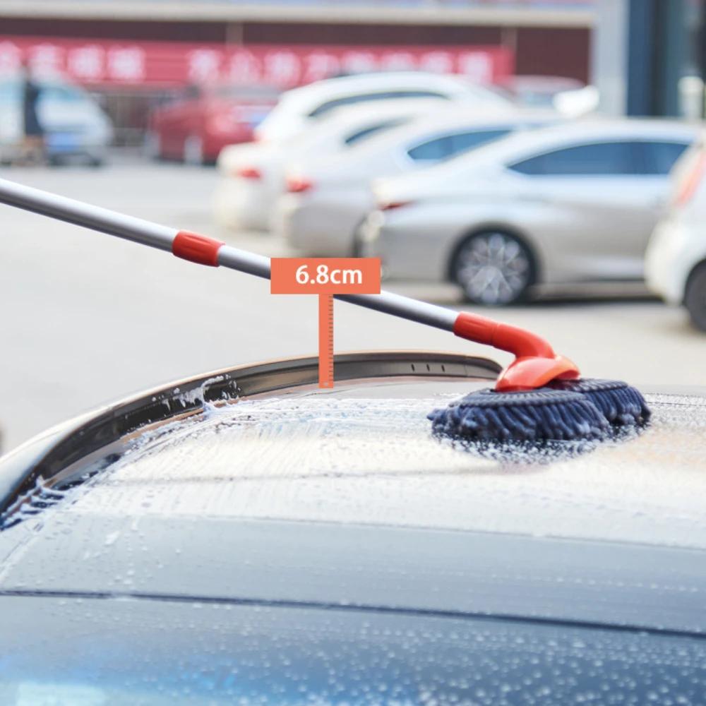 Щетка для мытья автомобиля Телескопическая ручка Швабра для мытья автомобиля Аксессуары для автомобилей Выдвижная щетка для мытья Инструменты для мытья автомобиля