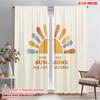 2pcs 2D Flat Printing Party Window Curtains Sunshine My Only Sunshine 100% Polyester Without Electricity Festive Wall Decor for