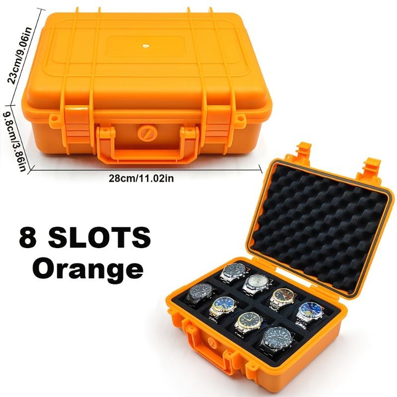 1 шт. Коробка для хранения часов, Материал PP, Вмещает 4/8 часов, Водонепроницаемая, Пыленепроницаемая, Отличный подарок на День святого Валентина/День отца/Рождество