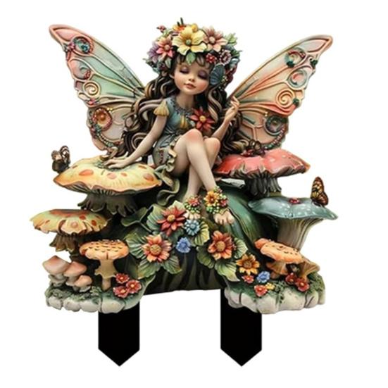 Украшение цветочного горшка в виде феи Акриловая фигурка феи, кашпо, богемный декор цветочного горшка, аксессуары для растений и садовый декор