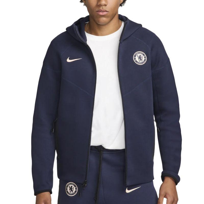 Men's Nike Chelsea FC Sweatshirts Men's Marine Blue Hooded (Non-detachable) Moderate