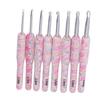 8pcs Crochet Hook Set Printing Aluminum Handcraft   Colorful Crochet Hook Ergonomic Knitting Hook for Knitters for Sewing