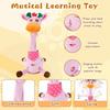 Dancing Giraffe Musical Plush Toy, Recording & Repeating, for 6–12M Babies – Compatible with Valentines Day Gifts