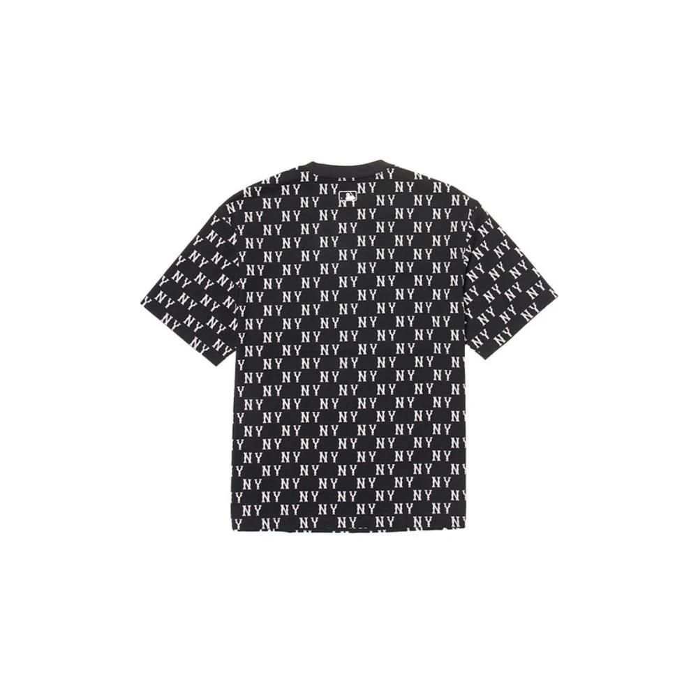 Новая коллекция MLB Monogram Футболка New York Yankees Унисекс Черный 3ATSM0244-50BKS