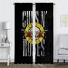 Guns N'Roses Разделение Домашний Интерьер Шторы 2 Части Гостиная Шторы Хэллоуин Украшения Оттенки Шторы для Спальни
