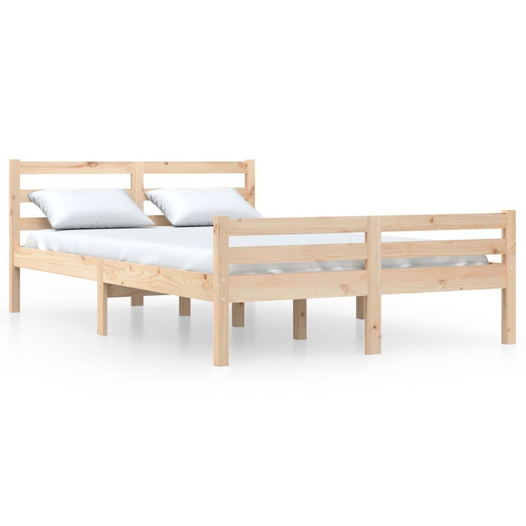 Solid Wood Bed 135x190 cm