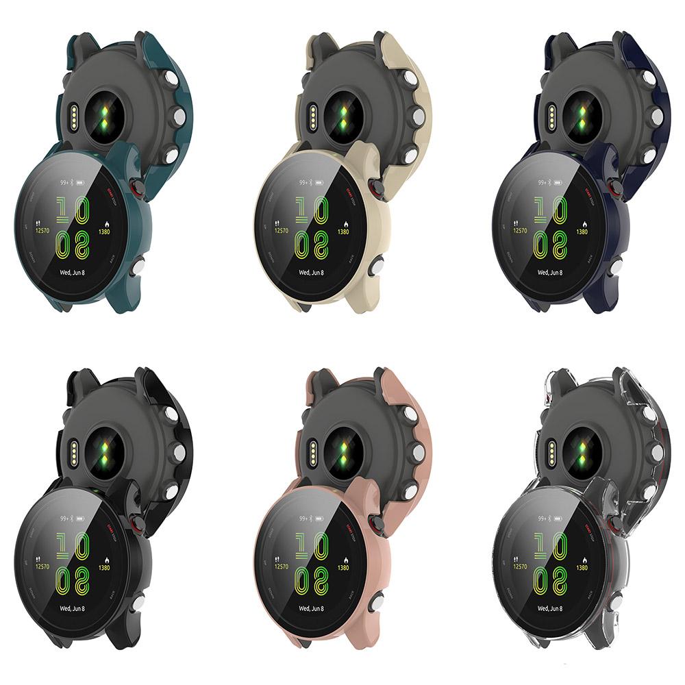 Полноэкранная защита для Garmin Forerunner 965 255 255S ПК + защитный чехол из закаленного стекла, чехол-бампер