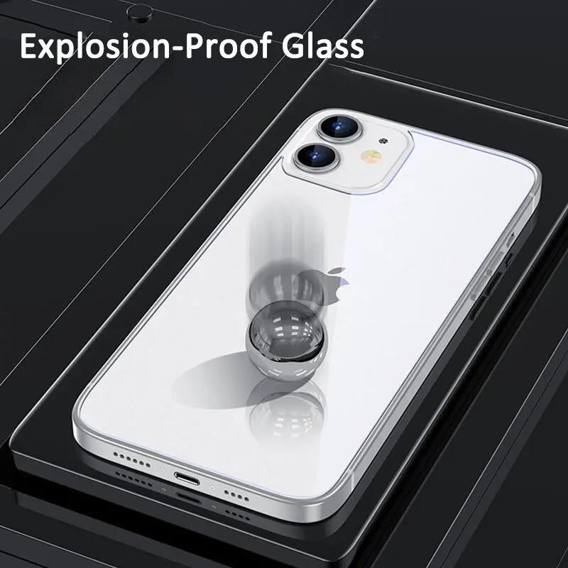 Полное покрытие (переднее+заднее+объектив) Защитная пленка из закаленного стекла для iPhone 17 16 15 14 13 12 11 Pro Max X XS XR XS Max 8 7 Plus SE 2020 Mini