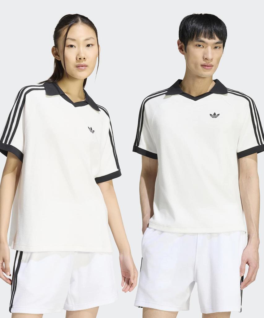 adidas Поло с ворсом - Облачно-белый / Kw7399