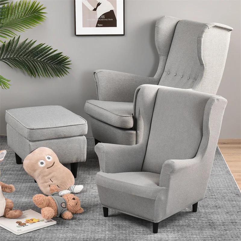 Чехол на кресло с подголовником для детей, маленький жаккардовый чехол для дивана с подголовником, эластичный чехол для кресла из спандекса, защитный чехол для мебели