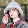 Норковая шапка, женская новая зимняя норковая меховая шапка из цельного меха норки, утолщенная теплая шапка-ведро, модная зимняя меховая шапка