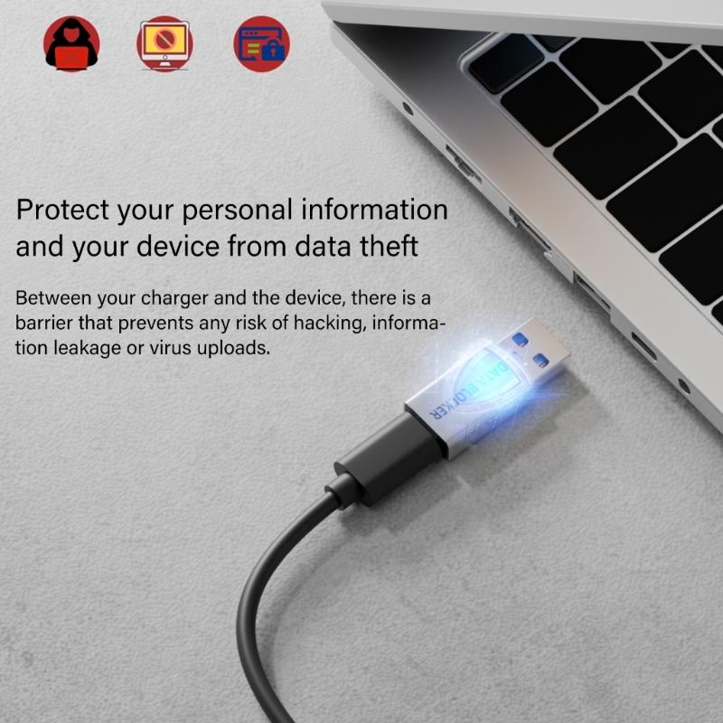 Универсальный USB-адаптер только для зарядки из алюминиевого сплава с физическим отключением данных, безопасная зарядка от общественных портов, незаменим в путешествиях