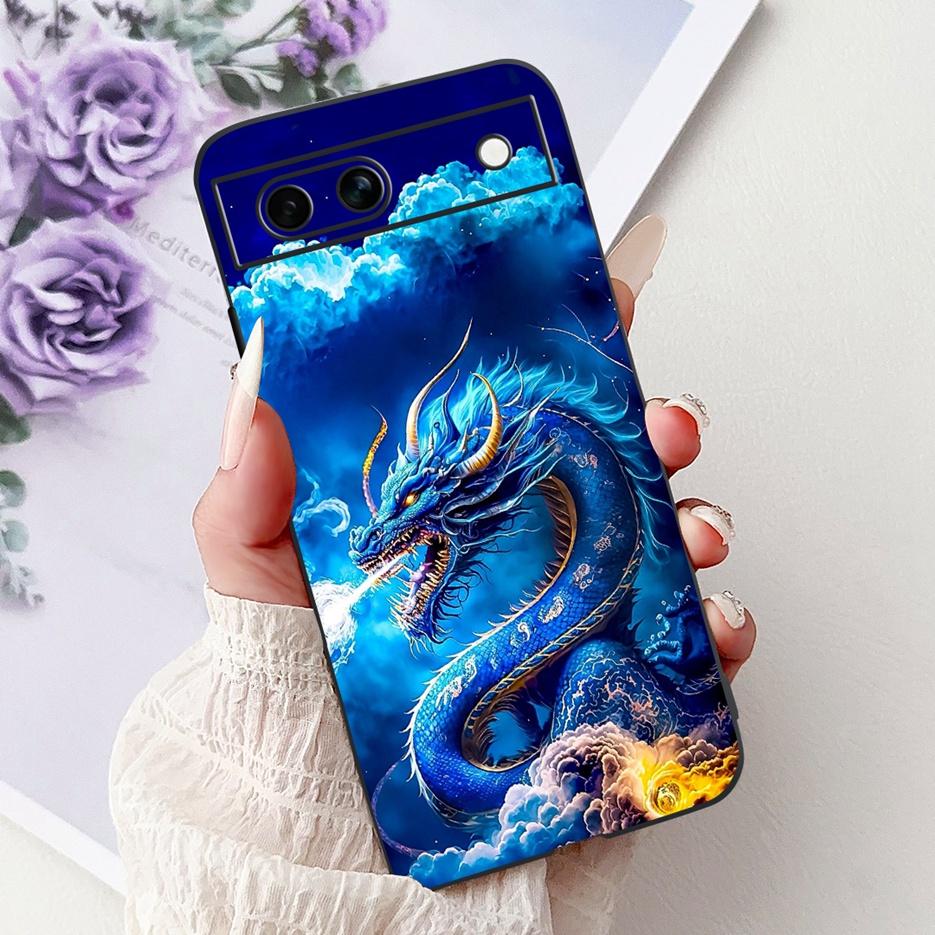 For Google Pixel 8A Case Pixel8 Pro Cute Cat Lion Painted Cover Soft TPU Phone Case For Google Pixel 8 Pro Pixel8A Fundas Bumper