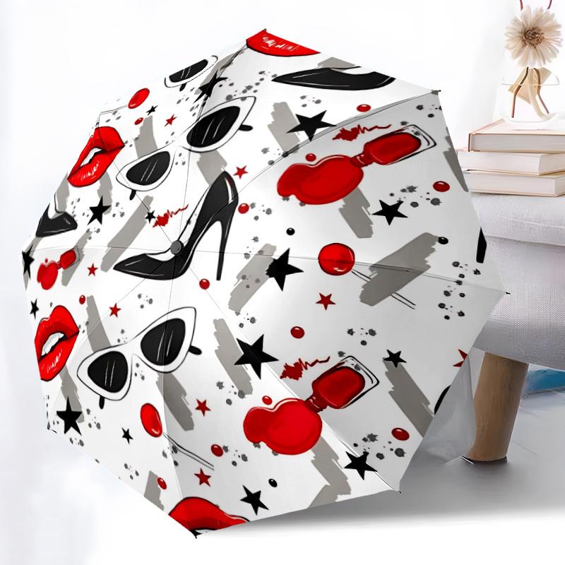 1pc Fashion Accessories Folding Umbrella | Elegant Design, Fashionable Accessory, Durable Construction, Sturdy Ribs yy251107028