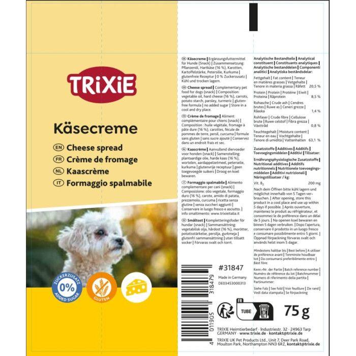 Лакомство Сырный крем в тюбике 75 г для собак - Trixie