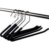 Promotion! Open End Trouser Hangers Slack Pant Hanger with Non-Slip Foam Coated Black 5-Pack