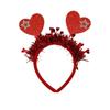 Милый Головной Убор День Святого Валентина Обруч для Волос LOVE Блестки Красное Сердце Повязка на Голову Красная 22СМ Сверкающее Сердце Ободок для Волос Мужчины/Женщины