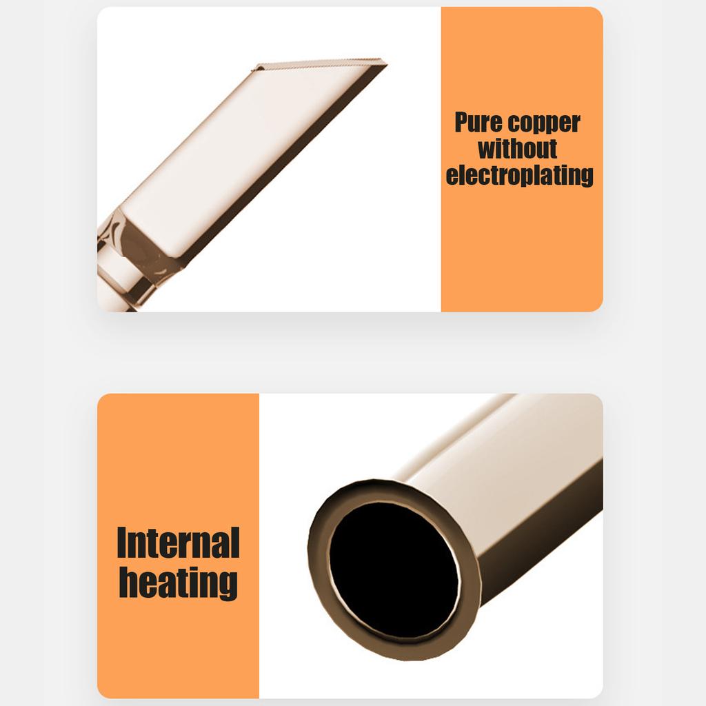 5 шт. медных паяльников с высокой проводимостью для профессиональной сварки, работа с платами, стабильная температура