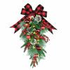 Pine Needles Christmas Tree Door Swag Christmas Tree Upside-down Branches  Door Hanging