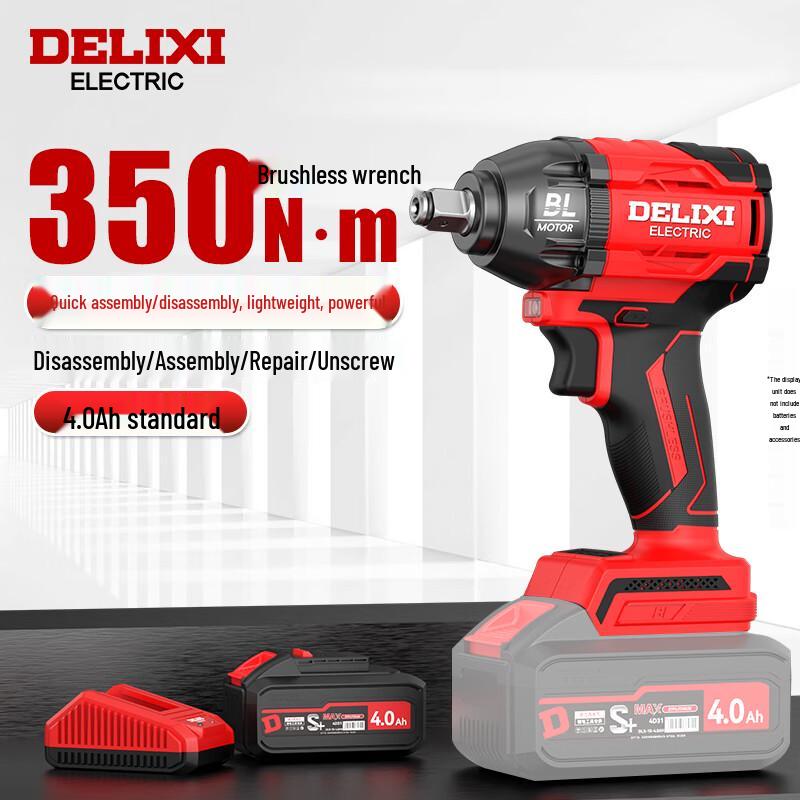DELIXI ELECTRIC Cordless Brushless Impact Wrench CN plug (adapter included)