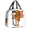 Custom Ballerina Capuchina Italian Brainrot Tung Tung Tung Sahur Lunch Bag Women Thermal Cooler Insulated Lunch Box for Student