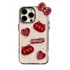 Прозрачный чехол для мобильного телефона Apple 17Promax Iphone15 с бантом Kt и рисунком 'Кошачья любовь'.