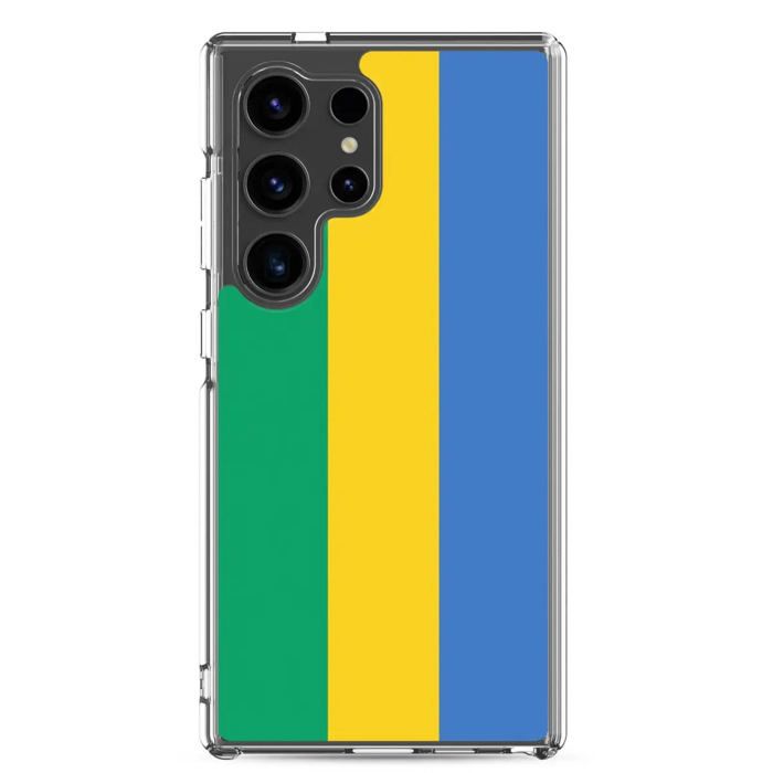 Coque Téléphone - Samsung - Galaxy S24 - Drapeau Gabon - Souple - Multicolore