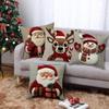 Christmas Pillowcase Cartoon Santa Snowman Elk Sofa Cushion Cover Home Bed Car Decor Merry Christmas