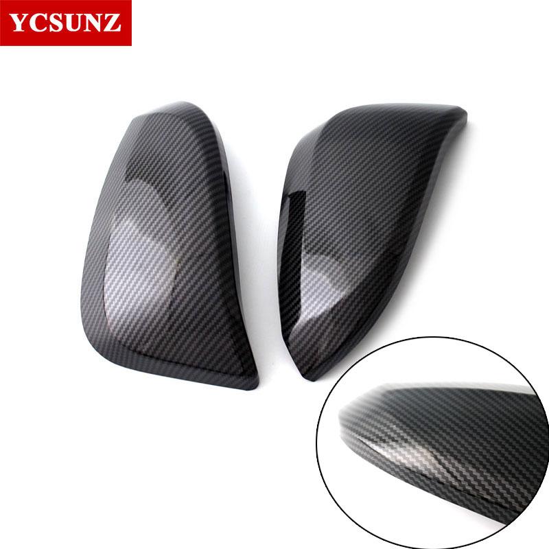 New Carbon Fiber Mirror Cover For Toyota Hilux Revo Rocco Innova Fortuner Rav4 2016- 4x4 4x2 Car Accessories