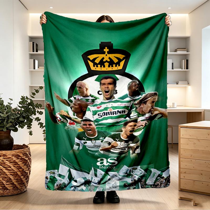 Club Santos Laguna Print Blanket - Soft & Comfortable, for Bedroom, Travel, Sofa, Home Decoration - Birthday Christmas Gift for Friend