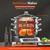 Bymaocar 3 Tier Multi-functions Food Steamer Stainless Steel Vegetable Cooker Kitchen Steaming Rice Pot Safe To Use Fast Heating