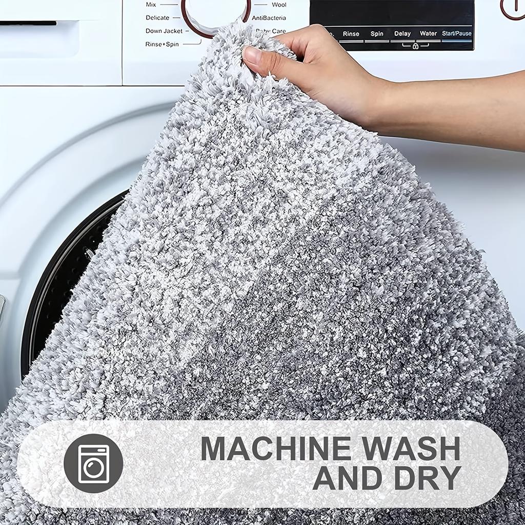 1 шт. Сверхмягкие роскошные полосатые коврики для ванной - Мягкие, уютные, нескользящие, впитывающие, лохматые коврики для ванной - Аксессуары для ванной, Домашний декор, Декор комнаты