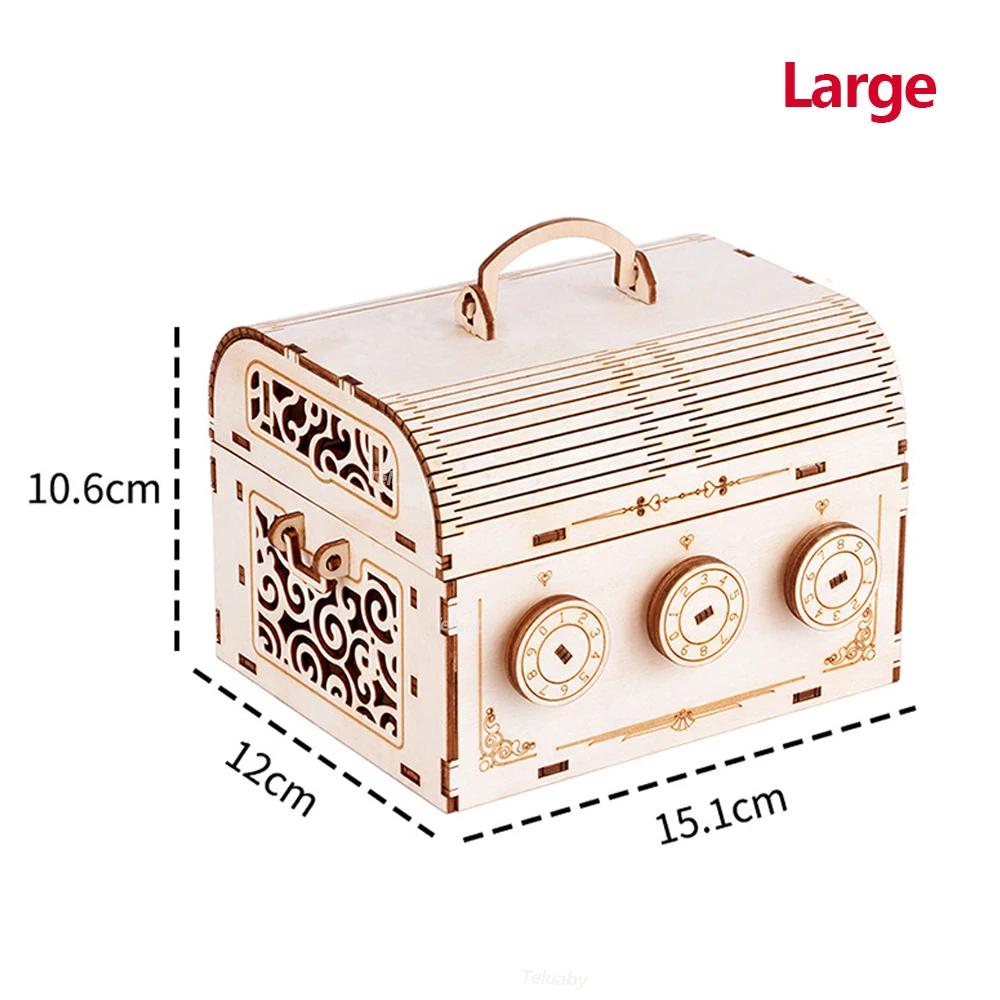 Коробка с паролем «сделай сам», детские 3D деревянные головоломки, наборы моделей, игрушки Монтессори, игрушки для детей, подарок на день рождения для мальчиков и девочек