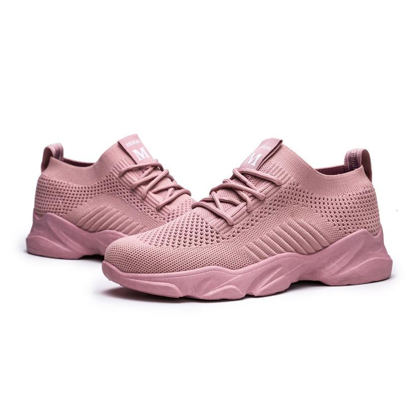 Женская обувь Весна Новые спортивные туфли Fly-woven Mesh Дышащие ультралегкие повседневные модные трендовые туфли для женщин
