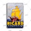 INEED Ricard пиво ретро металлическая вывеска плакат винтажный настенный плакат жестяная вывеска декоративная настенная тарелка бар паб доска декор аксессуары