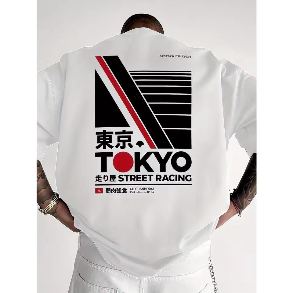 Street Racing Graphic T-and kids tshirt Men Women Japanese Urban Car Culture Short Sleeve Casual Cotton Vintage Streetwear Top